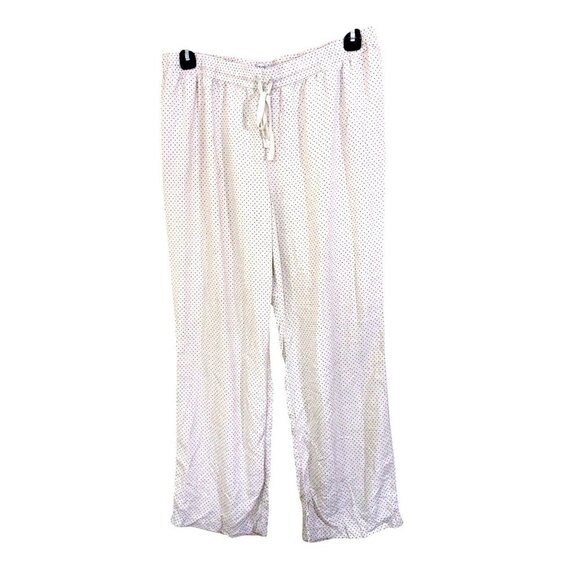 Inés de la Fressange x Uniqlo Dot Print Easy Pants White Blue Red Dots Pull On - Picture 1 of 5